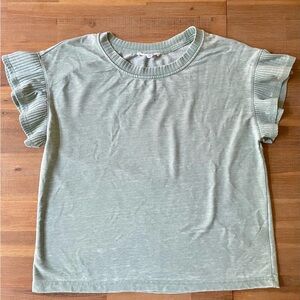 Jane and Delancey Sage Green Short Sleeve Top